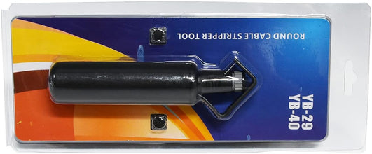 Round Cable Stripper Tool - Adjustable Cutting Depth Jacket Slitter - Fast & Precise Removal - 3/16