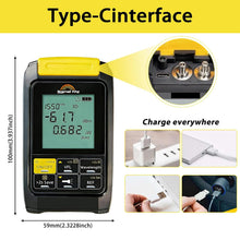 6 in 1 Fiber Optic Tester with Optical Power Meter,-50~+30dBm,VFL Function & RJ45 Cable Test, 850–1625nm Multi-Wavelength, Type-C Rechargeable, 500 Data Storage, Backlight Display, Handheld Tool