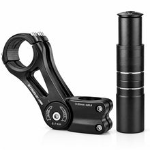 Bike Stem Riser,Oxidation Process,Anti-Rust and Wear-Resistant,28.6mm Bike Fork Aluminum Adjustable 150mm,Bike Stem 31.8mm,Adjustable 120 Degree 110mm,Suitable for Mountain Bike, Road Bike