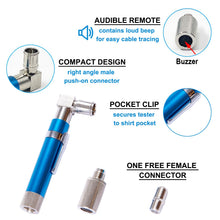 Coaxial Pocket Toner Pocket Continuity Tester(Tracer) and Toner with Light&Buzzer Voltage Toner and Barrel Connector Bundle for Testing Coax Cable, RG6, RG59, CATV Wire Tracer