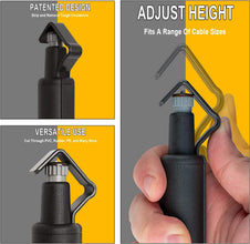 Round Cable Stripper Tool - Adjustable Cutting Depth Jacket Slitter - Fast & Precise Removal - 3/16