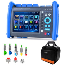 6 in 1 Fiber Optic Tester with Optical Power Meter,-50~+30dBm,VFL Function & RJ45 Cable Test, 850–1625nm Multi-Wavelength, Type-C Rechargeable, 500 Data Storage, Backlight Display, Handheld Tool